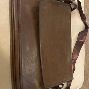 Brown Leather Briefcase Mini